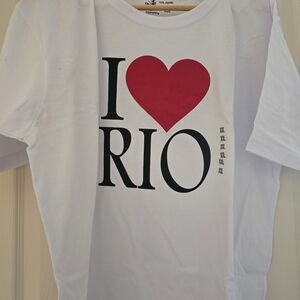 White and Red Short Sleeve Tees with Heart Design